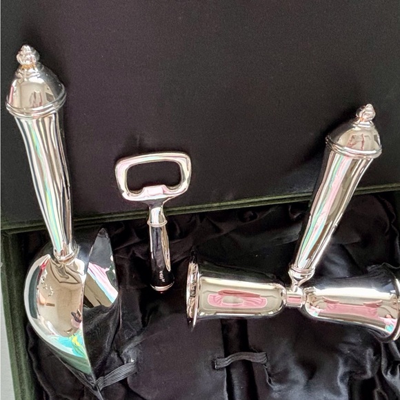 Towle Copenhagen Silver-plated Bar Tools: Opener, Ice Scoop, Double Jigger 🍸 - Picture 6 of 11